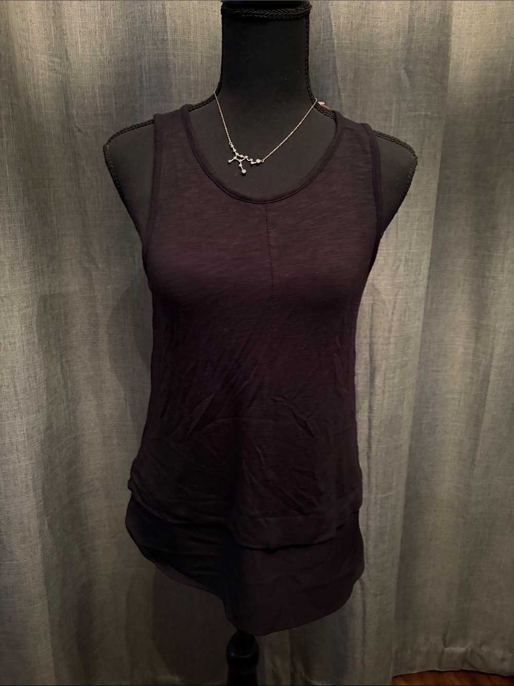 J. Crew Black Layered Scoop Neck Tank